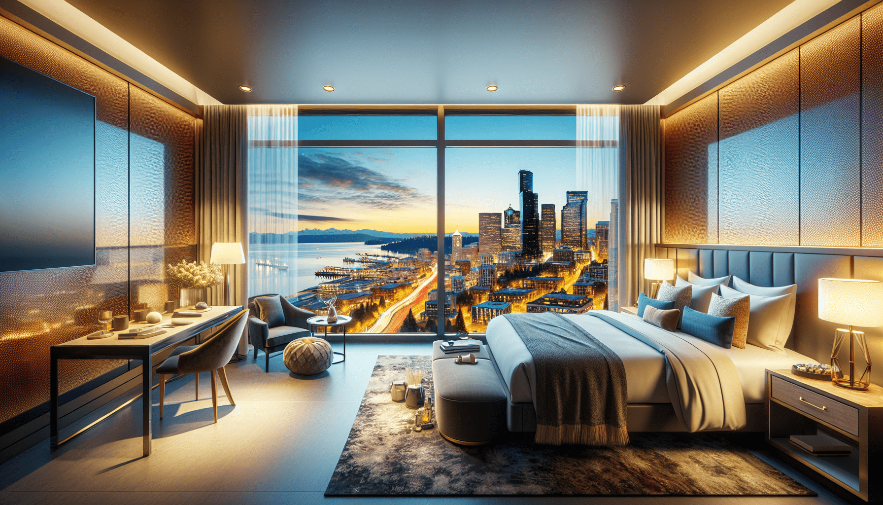 Deluxe City View King Room Tour at Four Seasons Seattle